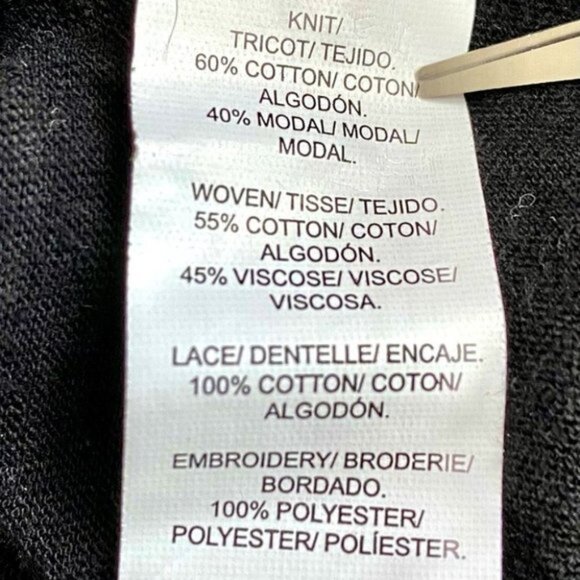 Lucky Brand Black Ruffle Sleeve Embroidered  Top - Picture 8 of 8